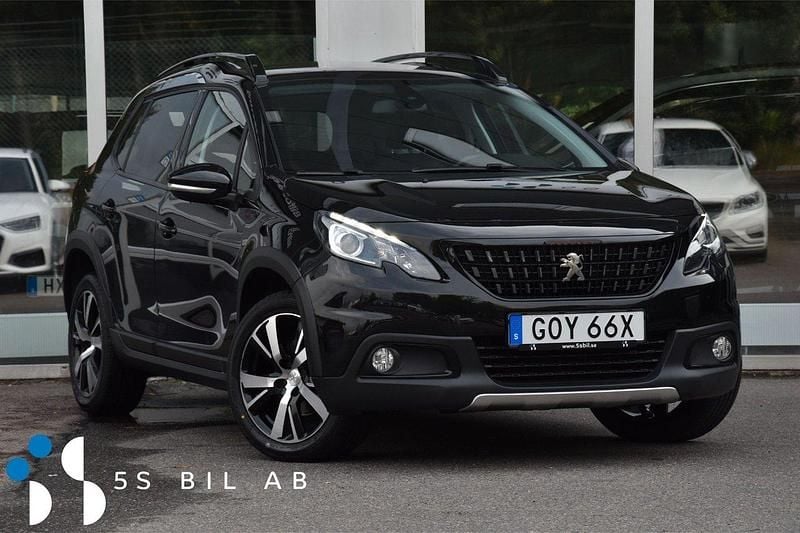Svart Begagnad 2019 Peugeot 2008 GT-line SUV | 164 900 kr (Bra pris) - Bild 1/4