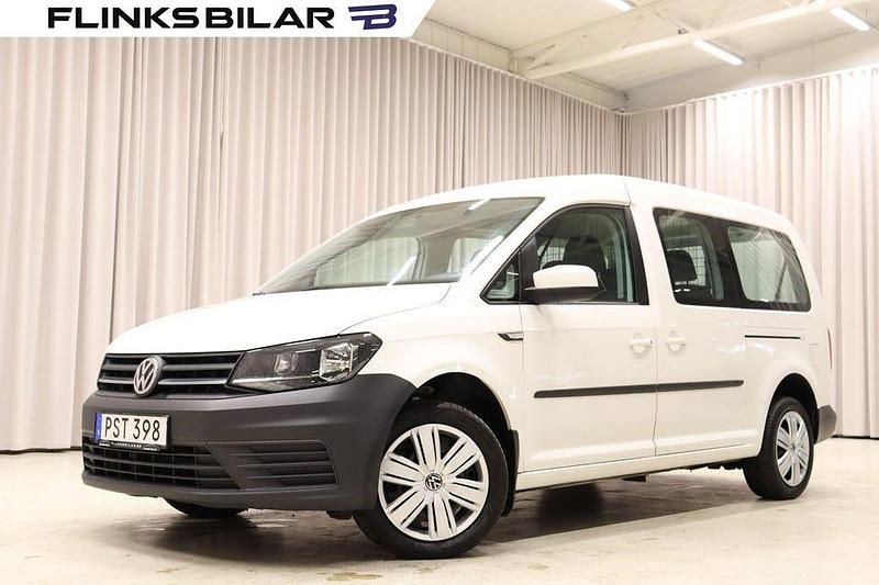 Vit Begagnad 2017 VW Caddy Maxi Life Life Minibuss | 209 800 kr (Marknadspris) - Bild 1/4