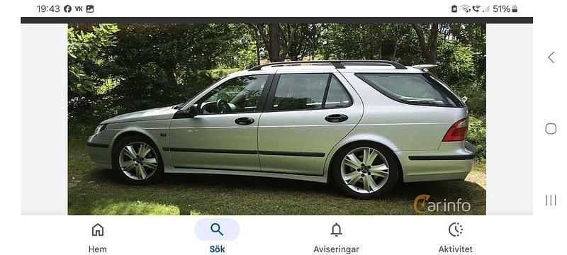 Grå Begagnad 2003 Saab 9-5 Linear Kombi | 19 500 kr (Bra pris) - Bild 1/1