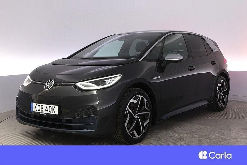 Mörkgrå Begagnad 2020 VW ID.3 Pro Performance Halvkombi | 229 900 kr - Bild 1/4