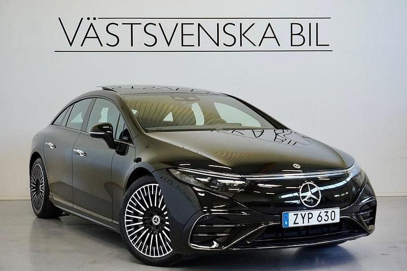 Svart Begagnad 2022 Mercedes EQS450+ Advanced Plus Halvkombi | 649 000 kr - Bild 1/4