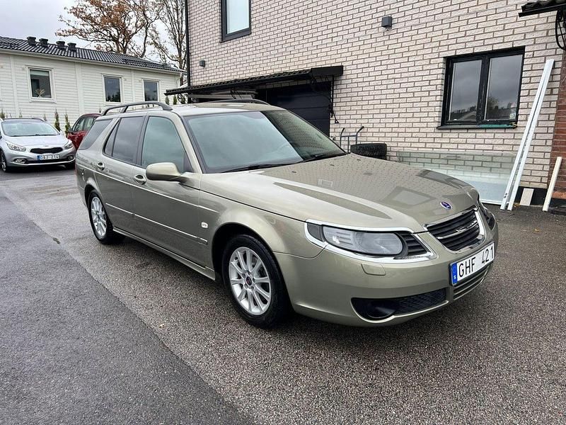 Grön Begagnad 2008 Saab 9-5 Linear Kombi | 79 900 kr - Bild 1/4