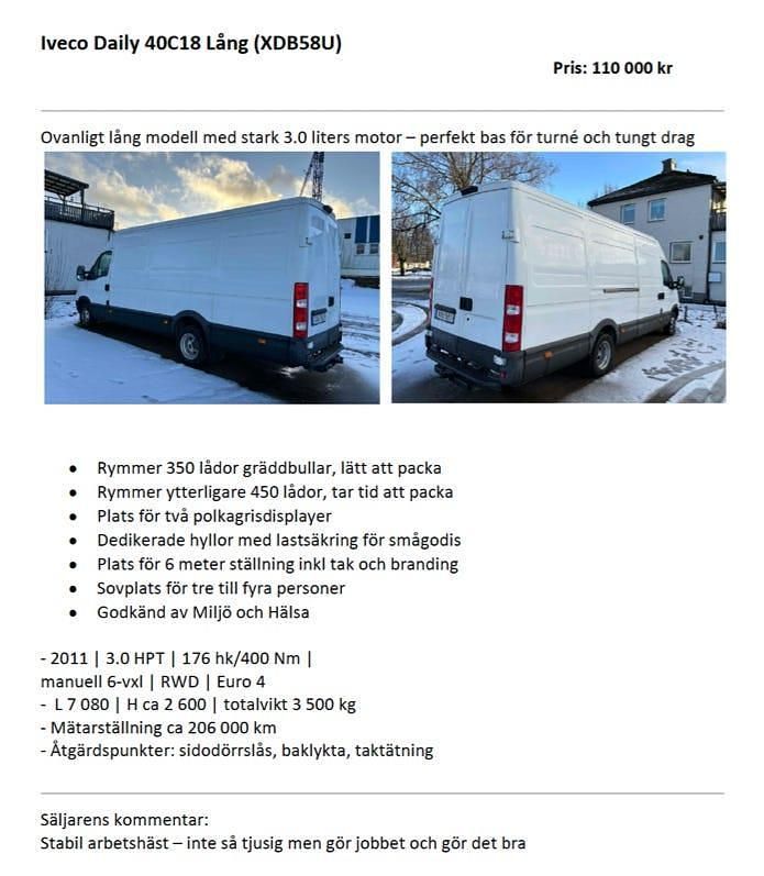 Begagnad Iveco Daily 176 HK (129 kW) 2011 Van