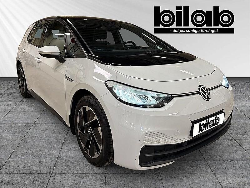 Begagnad VW ID.3 Pro Performance 150 kW (204 HK) 2020 Vit Halvkombi