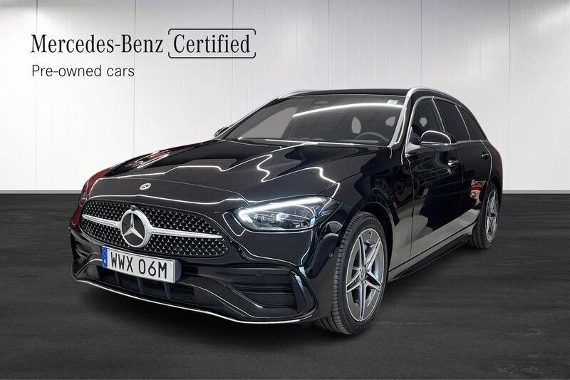 Svart Begagnad 2024 Mercedes C300e Premium Kombi | 544 900 kr (Bra pris) - Bild 1/4