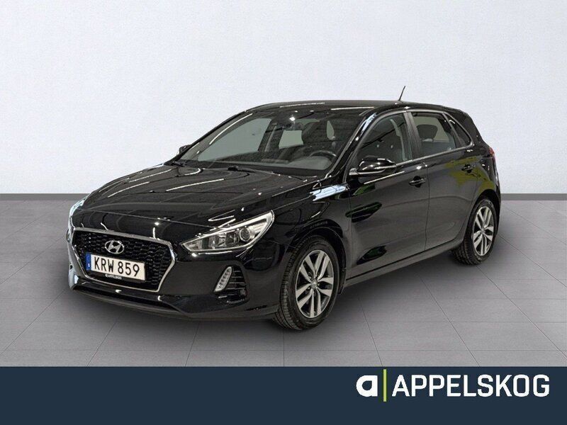 Svart Begagnad 2018 Hyundai i30 Halvkombi | 139 000 kr (Marknadspris) - Bild 1/4