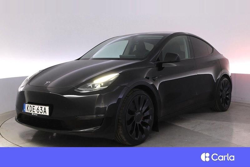 Svart Begagnad 2022 Tesla Model Y Performance SUV | 459 900 kr (Dyr) - Bild 1/4