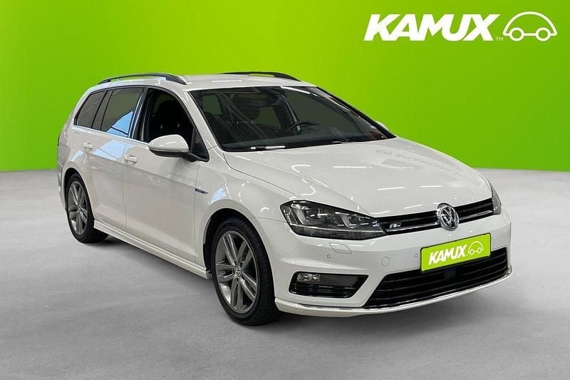 Vit Begagnad 2015 VW Golf VII R-line Kombi | 124 700 kr (Marknadspris) - Bild 1/4