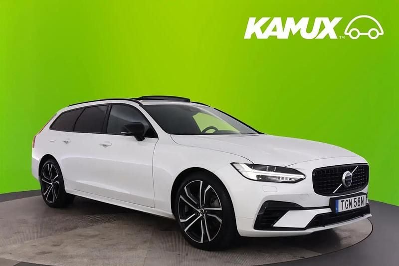 Vit Begagnad 2021 Volvo V90 R-Design Kombi | 409 800 kr (Lite dyr) - Bild 1/4