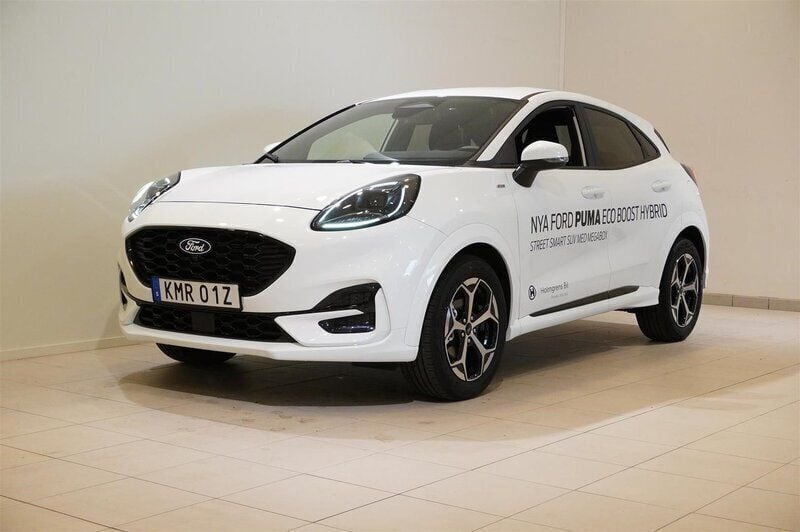 Vit Begagnad 2024 Ford Puma ST-Line SUV | 279 900 kr (Marknadspris) - Bild 1/4
