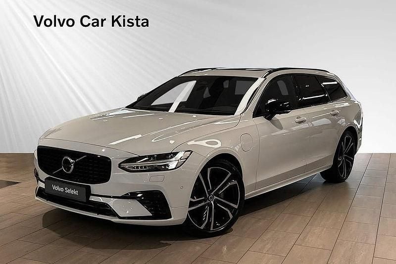 Vit Begagnad 2021 Volvo V90 R-Design Pro Kombi | 409 900 kr (Marknadspris) - Bild 1/3