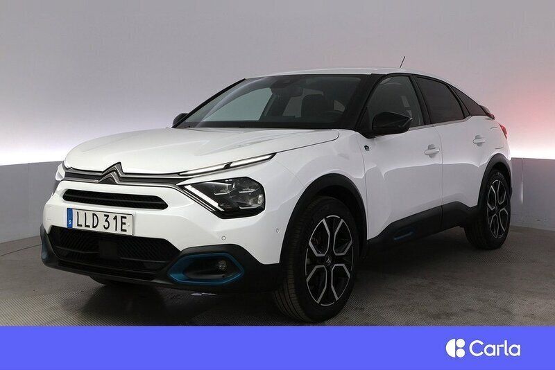 Vit Begagnad 2022 Citroën e-C4 Shine Halvkombi | 197 900 kr (Marknadspris) - Bild 1/3