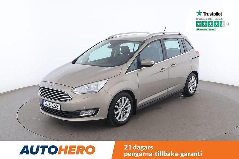 Grå Begagnad 2017 Ford C-MAX Titanium Minibuss | 131 000 kr (Marknadspris) - Bild 1/4
