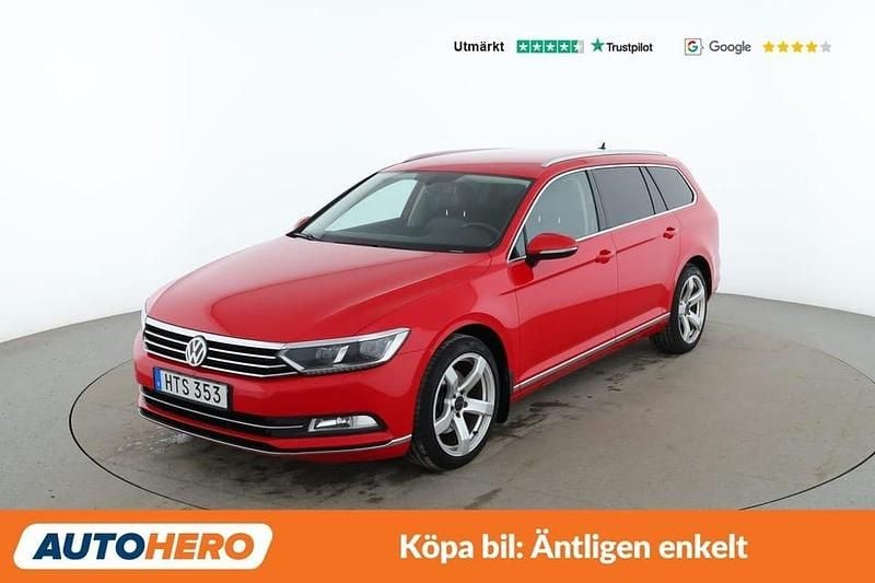 Röd Begagnad 2015 VW Passat Highline Kombi | 154 000 kr (Marknadspris) - Bild 1/4