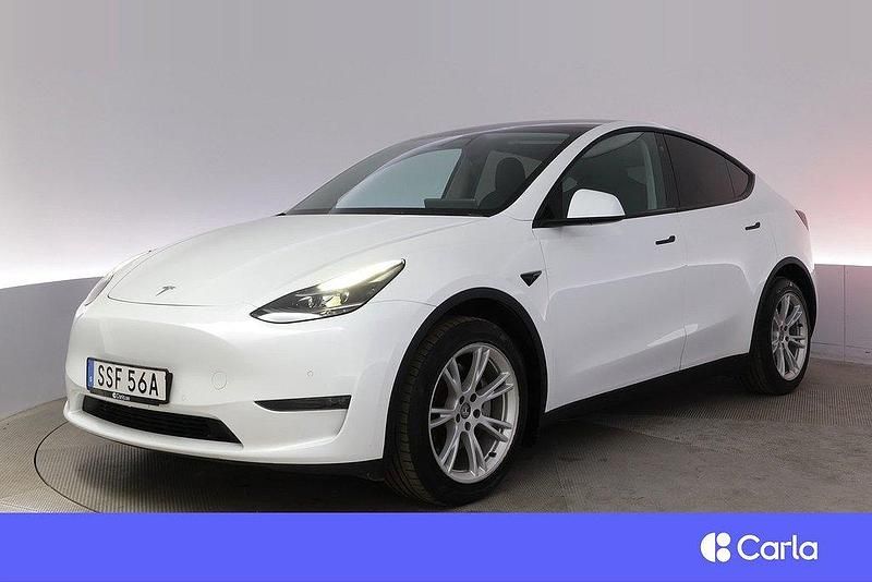 Vit Begagnad 2022 Tesla Model Y Long Range AWD SUV | 404 900 kr (Marknadspris) - Bild 1/4