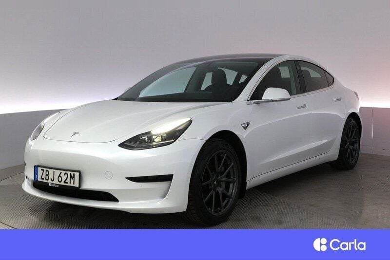 Vit Begagnad 2020 Tesla Model 3 Standard Range Plus Sedan | 247 900 kr (Bra pris) - Bild 1/3