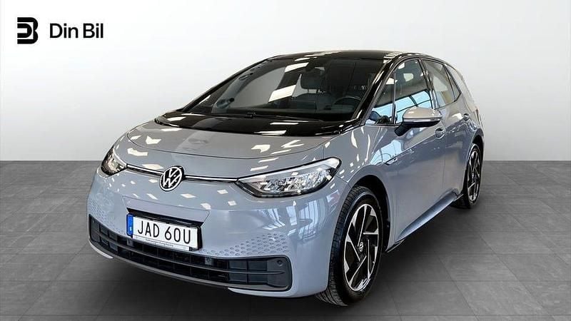 Begagnad VW ID.3 Pro Performance 150 kW (204 HK) 2020 Grå Halvkombi
