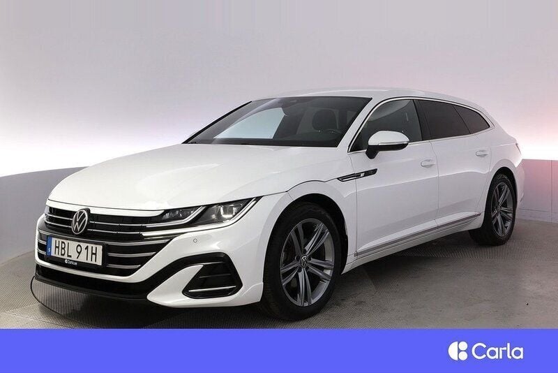 Vit Begagnad 2021 VW Arteon R-line Kombi | 339 900 kr (Marknadspris) - Bild 1/4