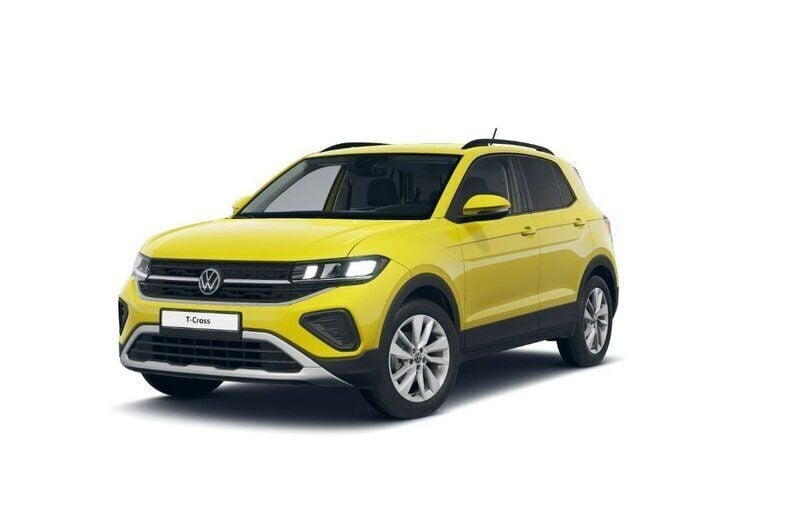 Clear blue metallic Ny 2024 VW T-Cross Edition SUV | 291 200 kr (Marknadspris) - Bild 1/4