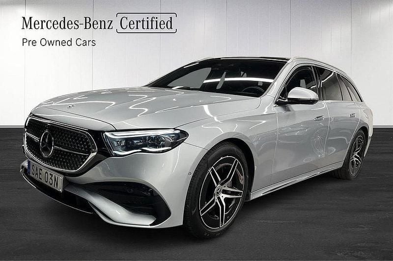 Silver Begagnad 2023 Mercedes E300 AMG Kombi | 599 500 kr (Marknadspris) - Bild 1/4
