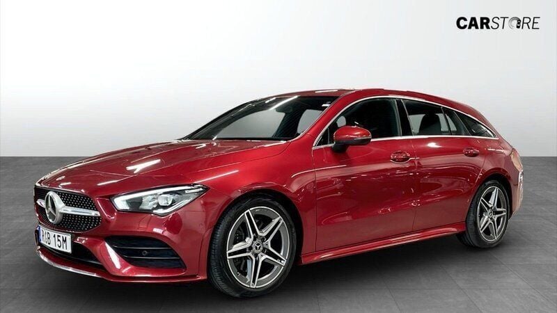 Röd (red) Begagnad 2020 Mercedes CLA200 Shooting Brake AMG Kombi | 309 900 kr (Marknadspris) - Bild 1/4