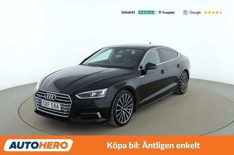 Svart Begagnad 2019 Audi A5 Sportback Sport Halvkombi | 288 000 kr (Marknadspris) - Bild 1/4