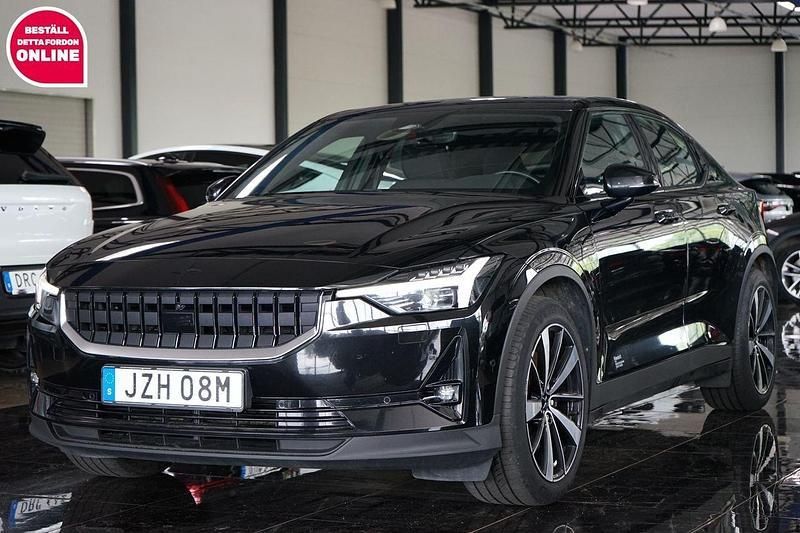 Svart Begagnad 2021 Polestar 2 Long Range Dual motor Sedan | 334 500 kr (Bra pris) - Bild 1/4