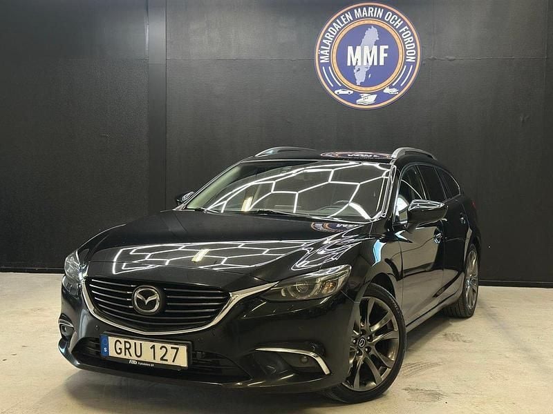 Svart Begagnad 2015 Mazda 6 Kombi | 109 800 kr (Marknadspris) - Bild 1/4