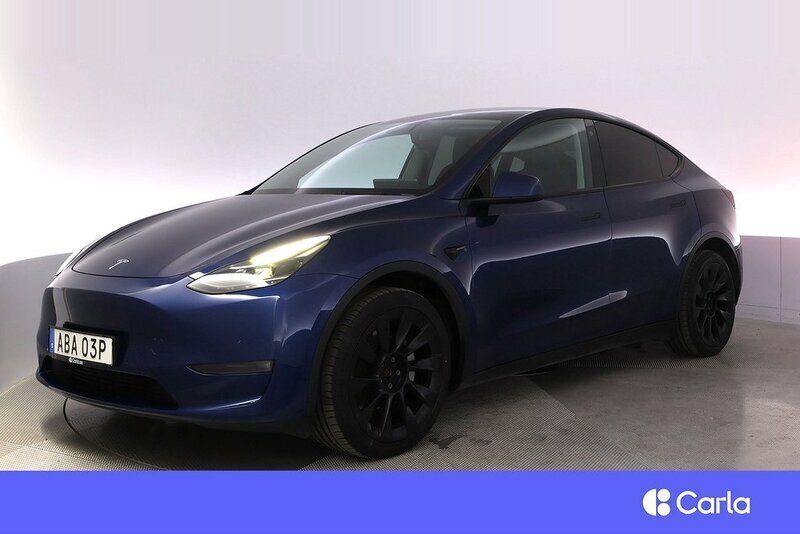 Blå Begagnad 2021 Tesla Model Y Long Range SUV | 324 900 kr - Bild 1/3