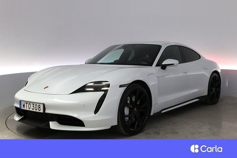 Vit Begagnad 2020 Porsche Taycan Turbo Sport Sedan | 744 900 kr - Bild 1/4