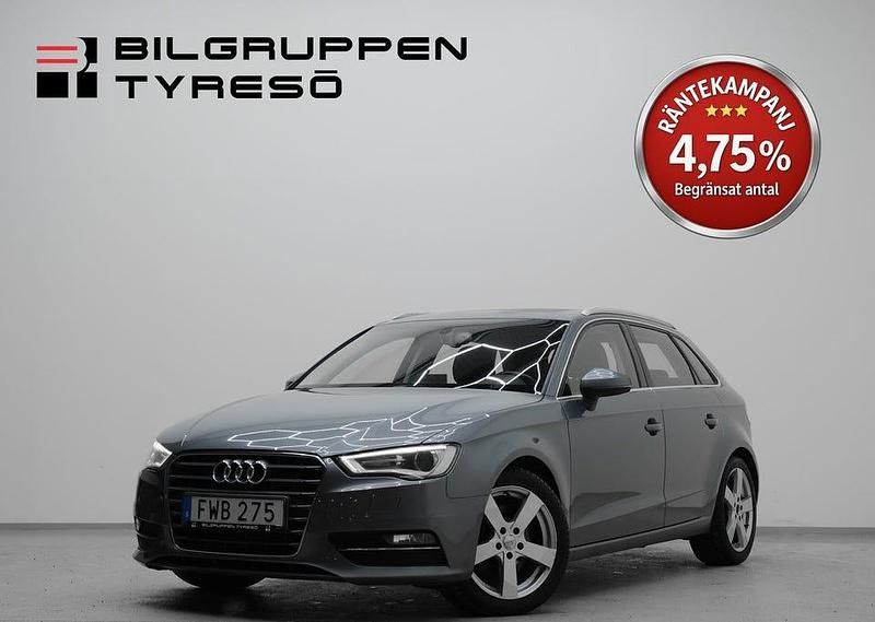 Grå Begagnad 2013 Audi A3 Sportback Ambition Halvkombi | 129 900 kr - Bild 1/4