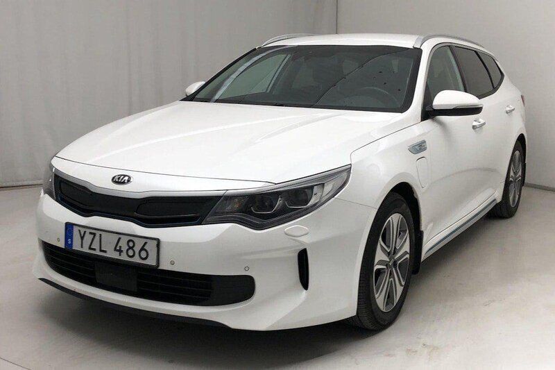 Vit Begagnad 2018 Kia Optima Hybrid Sedan | 165 000 kr (Lite dyr) - Bild 1/4