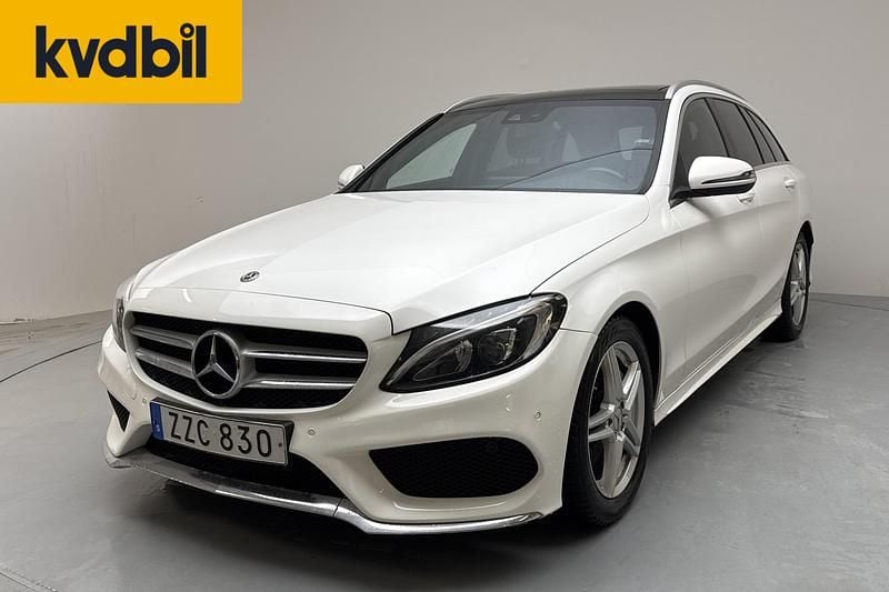 Begagnad Mercedes C220 AMG line 170 HK (125 kW) 2018 Vit Kombi