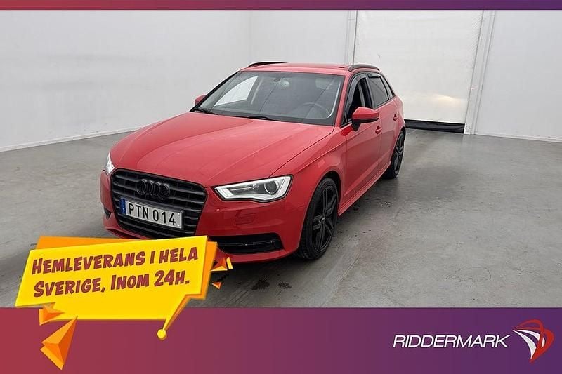 Röd Begagnad 2014 Audi A3 Sportback Attraction Halvkombi | 109 800 kr (Marknadspris) - Bild 1/3