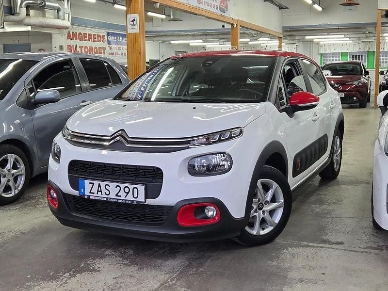 Vit Begagnad 2017 Citroën C3 PureTech Halvkombi | 79 999 kr (Marknadspris) - Bild 1/4