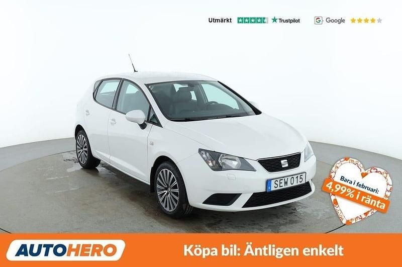 Begagnad Seat Ibiza CONNECT 95 HK (69 kW) 2015 Vit Sedan