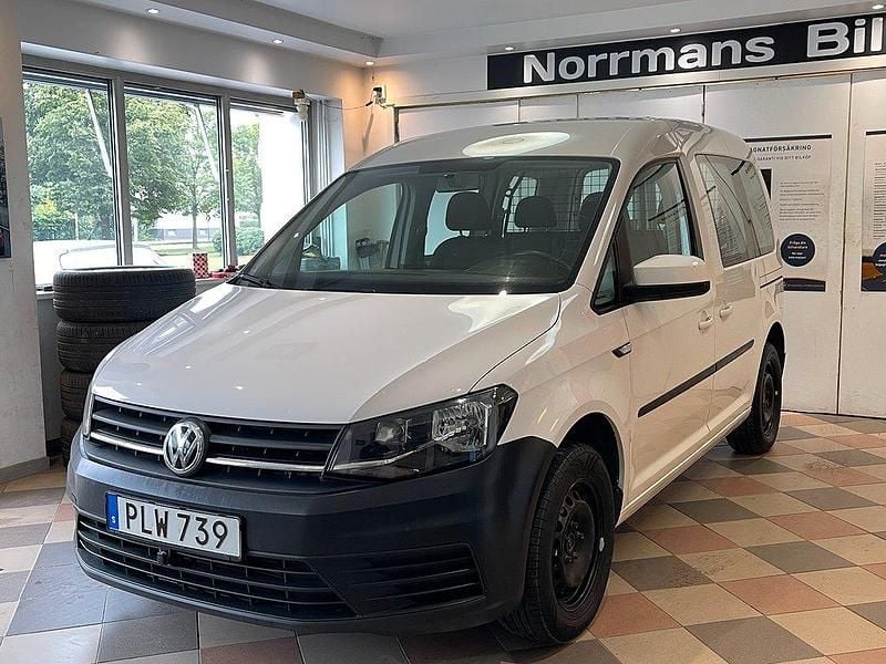 Vit Begagnad 2017 VW Caddy Life Minibuss | 151 000 kr (Dyr) - Bild 1/4