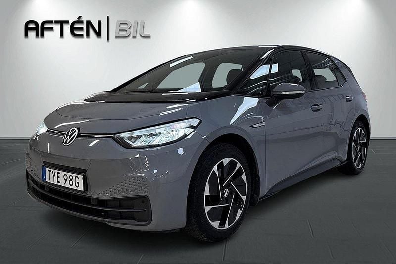 Grå Begagnad 2022 VW ID.3 Pro Performance Halvkombi | 264 900 kr (Marknadspris) - Bild 1/3