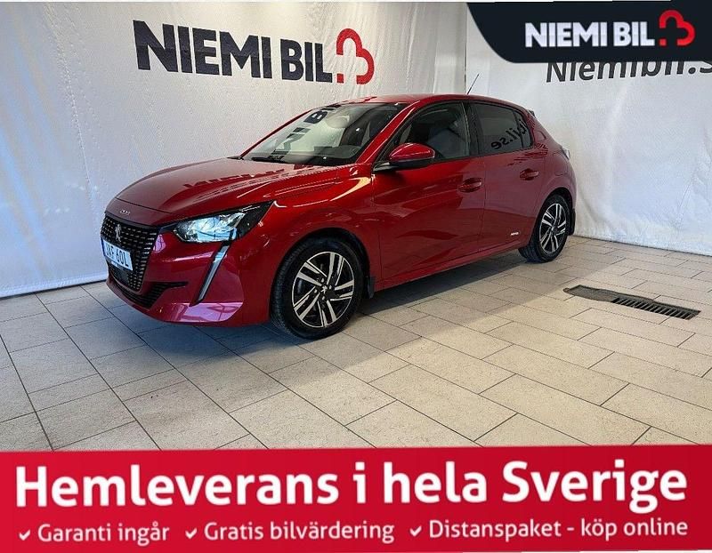Röd Begagnad 2021 Peugeot 208 Allure Halvkombi | 159 900 kr (Lite dyr) - Bild 1/3