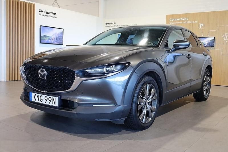 Grå (machine gray metallic) Begagnad 2019 Mazda CX-30 Cosmo SUV | 209 800 kr (Superpris) - Bild 1/3