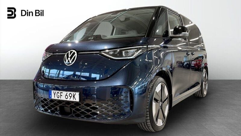 Mörkblå Begagnad 2023 VW ID. Buzz Pro Van | 559 500 kr (Marknadspris) - Bild 1/4