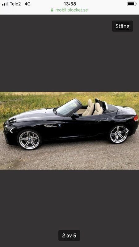 Svart Begagnad 2012 BMW Z4 Comfort Edition Cab | 279 000 kr (Bra pris) - Bild 1/4