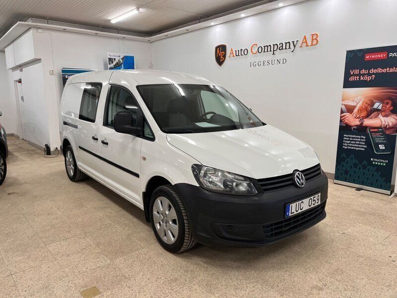 Vit Begagnad 2012 VW Caddy Maxi Minibuss | 69 900 kr (Marknadspris) - Bild 1/4