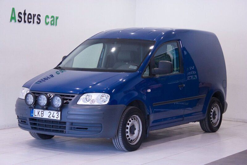 Mörkblå (blå) Begagnad 2008 VW Caddy Minibuss | 54 000 kr (Marknadspris) - Bild 1/4