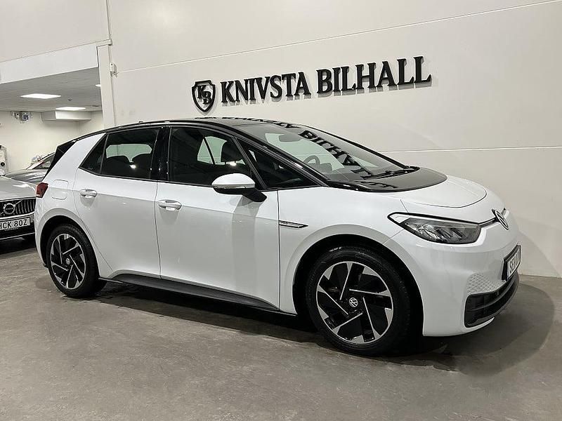 Begagnad VW ID.3 Pro Performance 150 kW (204 HK) 2021 Vit Halvkombi