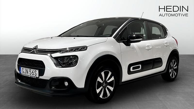 Vit (white) Begagnad 2020 Citroën C3 PureTech Halvkombi | 124 900 kr (Marknadspris) - Bild 1/4