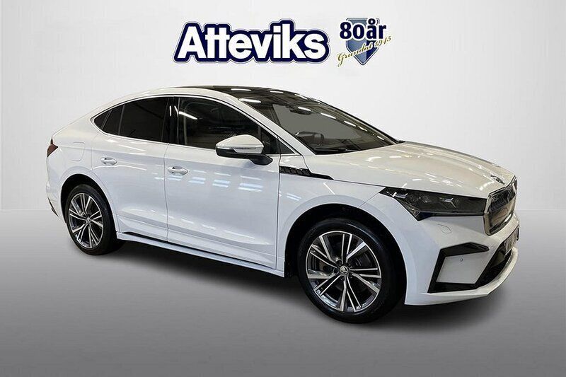 Vit Begagnad 2023 Skoda Enyaq iV SUV | 399 900 kr (Marknadspris) - Bild 1/4