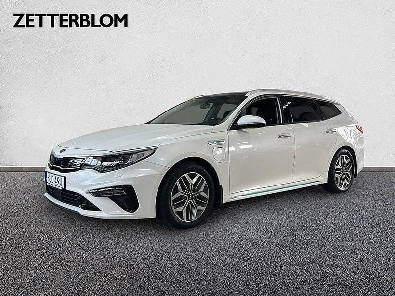 Vit Begagnad 2019 Kia Optima Hybrid Sport Sedan | 229 900 kr (Marknadspris) - Bild 1/4