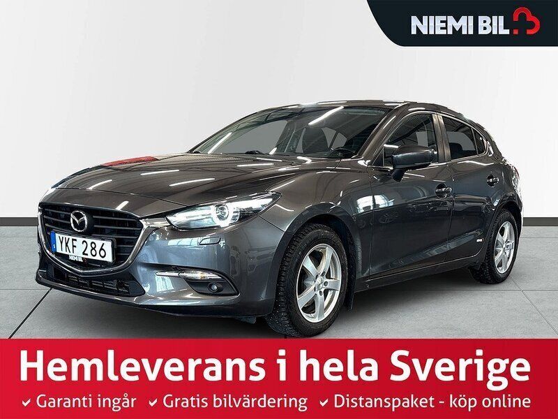 Grå Begagnad 2016 Mazda 3 Inclusive Halvkombi | 174 900 kr (Marknadspris) - Bild 1/3
