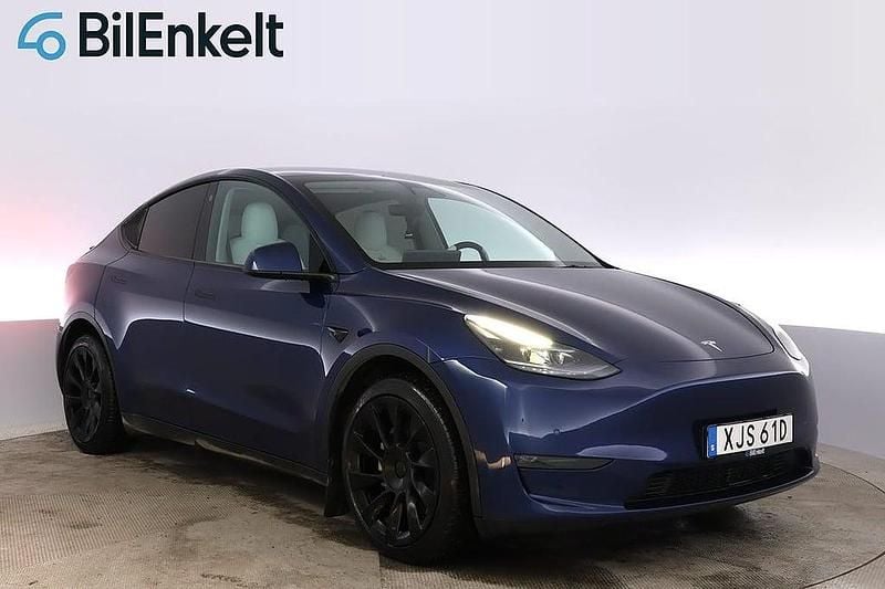 Begagnad Tesla Model Y Long Range AWD 378 kW (514 HK) 2021 Blå SUV